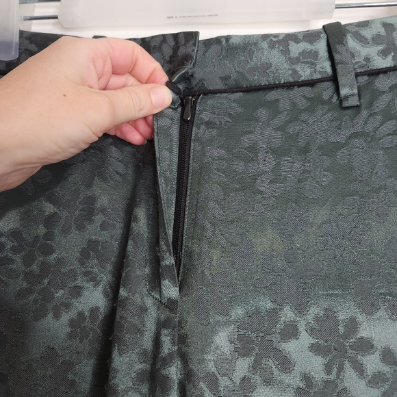 RAG & BONE Jarvis Floral Jacquard Trousers In Grey Forest Size 6 - Picture 6 of 16